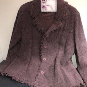 2 piece Jacket and shirt.